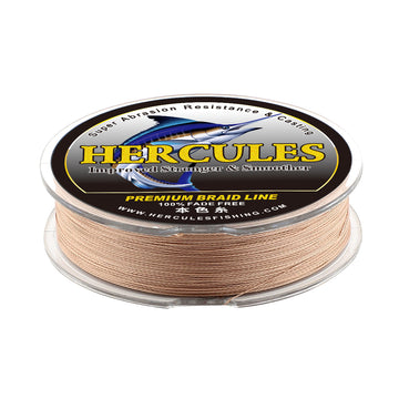 HERCULES Brown fade free fishing line 4 Strands 6LB-100LB PE Braided Fishing Line
